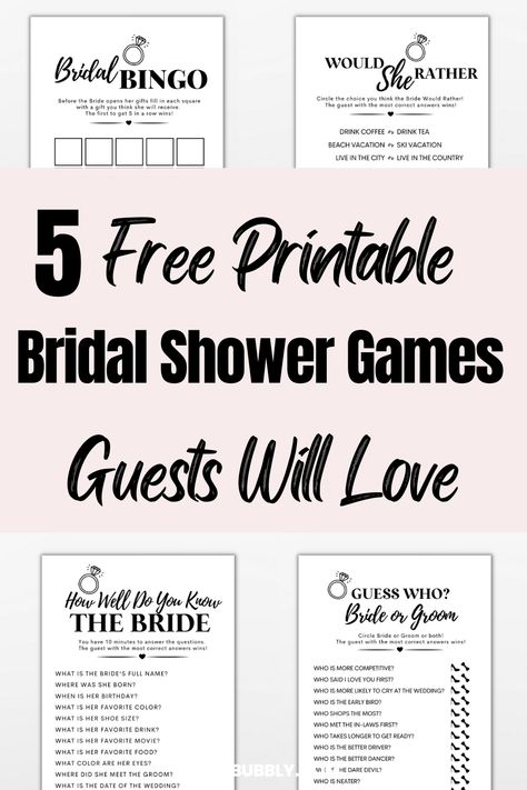 bridal shower games free printables Games For Bridal Showers Free Printable, Bridal Shower Poems, Bridal Shower Games Easy, Bridal Shower Games Free, Bridal Shower Games Free Printables, Guess Who Bride Or Groom, Couples Wedding Shower Games, Free Bridal Shower Printables, Best Bridal Shower Games