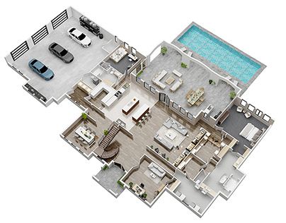 Check out new work on my @Behance profile: "3D House Renderings" http://be.net/gallery/134176411/3D-House-Renderings Drawing Sites, Plan 2d, 2d Floor Plan, Houses Mansions, 3d Floor Plan, Luxury Houses Mansions, House Floor Design, 3d House, Painted Floor