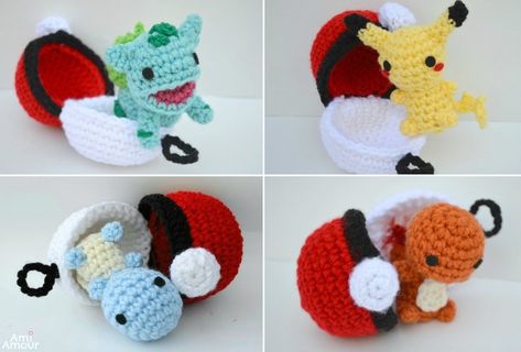 Nerd Amigurumi, Pokemon Crochet, Pokemon Crochet Pattern, Crochet Pokemon, Pokemon Pattern, Crocheted Toys, Crochet Animals Free Patterns, Kawaii Crochet, Crochet Pattern Amigurumi