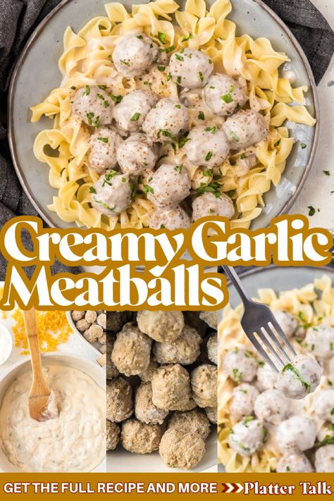 Creamy garlic meatballs or cream of mushroom meatballs are the perfect weeknight meal. Jazz them up with some minced garlic and sour cream and you have a new family favorite on your table. This meatballs recipe is easy, cheap, and very convenient. This simple meatballs recipe is perfect for weeknight meals or party appetizers. | easy frozen meatball recipes crockpot | recipes with frozen meatballs | meatballs with creamy sauce | meatballs with cream of mushroom | meatball dinner ideas Easy Frozen Meatball Recipes Crockpot, Cream Of Mushroom Meatballs, Easy Frozen Meatball Recipes, Meatballs And Noodles Recipe, Recipes With Frozen Meatballs, Frozen Meatballs Recipe, Slow Cooker Frozen Meatballs, Meatball Dinner Ideas, Simple Meatballs