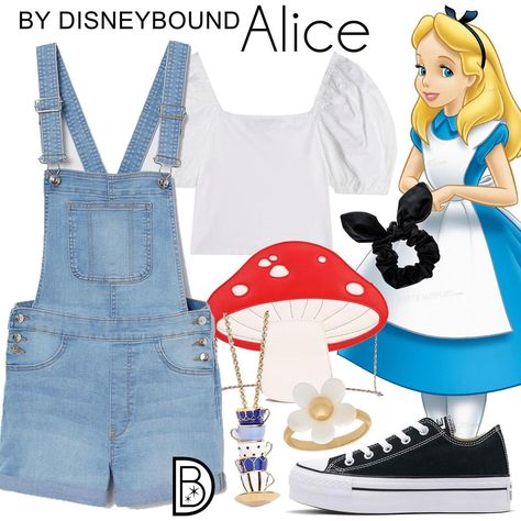 Disney Lovers! • Instagram Disneybound Family Outfits, Alice In Wonderland Disneybound, Wonderland Fashion, Alice Halloween, Wonderland Outfit, Disneybound Ideas, Alice In Wonderland Outfit, Disney Character Outfits, Disney Bound Outfits Casual