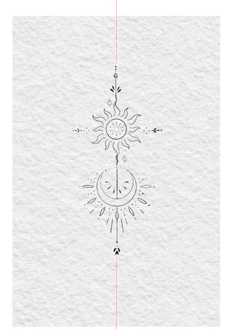 Solar Spine Tattoo, Celestial Spine Tattoo, Sun And Moon Spine Tattoo, Vertical Tattoo, Lace Tattoo Design, Spine Tattoos For Women, Sun Tattoos, Small Hand Tattoos, Cute Tattoos For Women