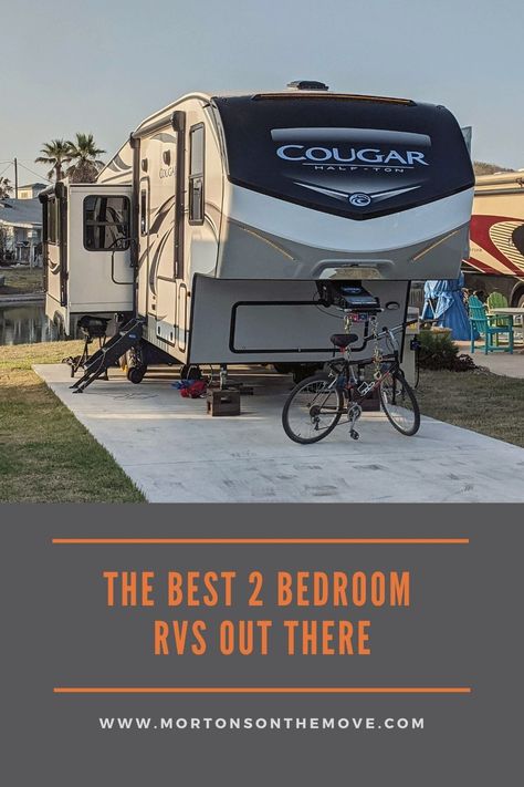 2 Bedroom Fifth Wheel, 2 Bedroom Rv, Bedroom For Kids, Luxury Rv Living, Park Model Rv, Rv Homes, Extra Bedroom, Rv Living Full Time, Campervan Interior