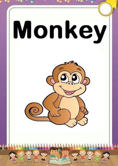 M For Monkey, M Is For Monkey, Alphabet Chart Printable, Alphabet Flash Cards Printable, Baby Flash Cards, Teach English To Kids, Babysitting Crafts, Muslim Kids Activities, Hand Art Kids