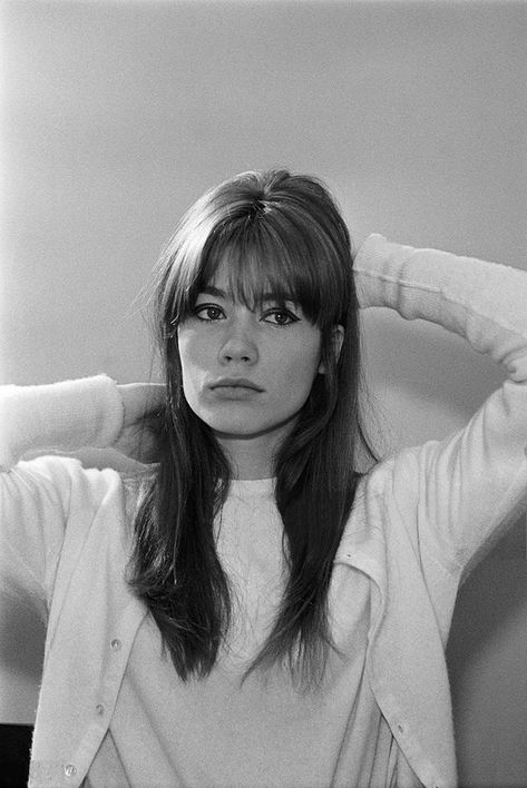 60s Bangs, Francoise Hardy Style, French Girl Hair, 60s Hair, Bridget Bardot, January Jones, Francoise Hardy, Jane Birkin, Short Hair With Bangs