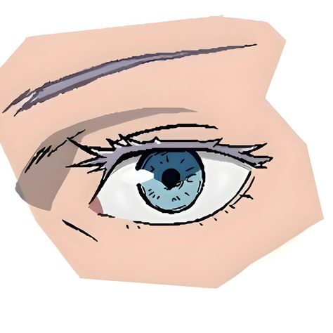 Satoru Gojo Gojo Simple Drawing, Jujutsu Kaisen Doodle, Jjk Eyes, Gojo Doodle, Chibi Gojo, Eyelashes Drawing, Easy Eye Drawing, Very Easy Drawing, How To Draw Anime Eyes