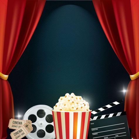 Cinema-background-with-movie-objects 1823382 by tomytje on DeviantArt | Movies, Movie night, Cinema Cinema Background, Movie Night Poster, Movie Night Flyer, Cinema Party, Movie Night Invitations, Bollywood Theme, Movie Themed Party, Film Background, Hollywood Theme