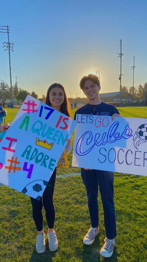 student section signs Soccer Spirit Posters, Signs For Soccer Games, Soccer Poster Ideas For Friend, Soccer Signs Posters High Schools, Student Section Posters, Soccer Game Posters Ideas, Student Section Signs, Soccer Poster Ideas, Soccer Signs