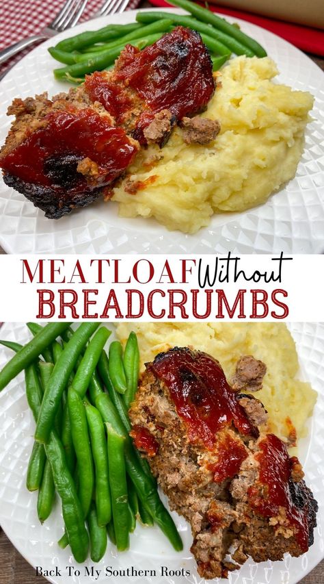 Meatloaf Without Breadcrumbs, Moist Meatloaf, Low Carb Meatloaf, Healthy Meatloaf, Low Sugar Diet Recipes, Low Carb Soup Recipes, Classic Meatloaf, Good Meatloaf Recipe, Low Fat Low Carb