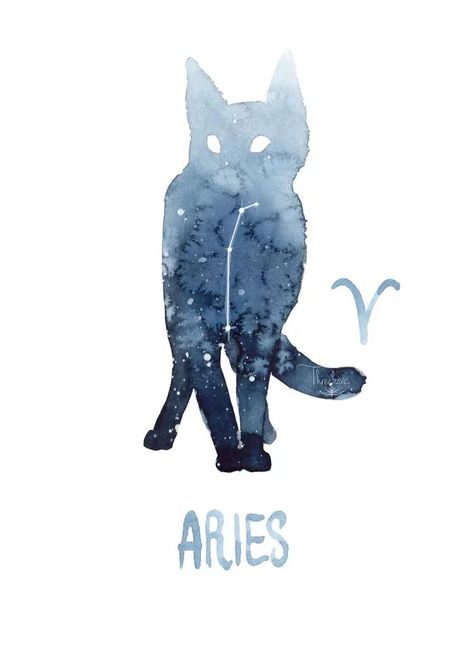 Zodiac Aries Art, Aries Animal, Cat Zodiac, Arte Aries, Aries Aesthetic, Aries Baby, Aries Art, Witches Familiar, Zodiac Aries