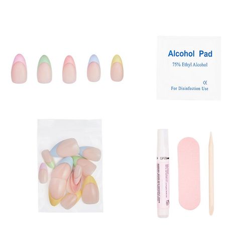 What it is: A set of easy-to-apply, reusable, and customizable press-on nails perfect for creating a salon-quality, at-home manicure within minutes.Ingredient Callouts: Free of parabens, formaldehydes, formaldehyde-releasing agents, phthalates, mineral oil, retinyl palmitate, oxybenzone, coal tar, hydroquinone, sulfates SLS & SLES, triclocarban, triclosan, and contains less than one percent synthetic fragrance. It is also vegan, gluten-free, cruelty-free, and comes in recyclable packaging.What E French Tip Mani, Pastel Tips, Short Almond Shape, Classic French Tip, 30 Nails, Short Almond, Sephora Beauty, Almond Shape, Magnetic Lashes