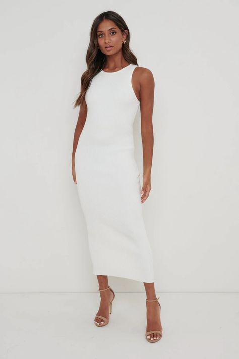 Obsessed with our Billie Ribbed Midi Dress 😍 Share your styling tips in the comments👇💫 Shop [link] #PrettyLavish #MidiDress #FashionGoals #OOTD #MustHave #RibbedDress #DressLover #InstaFashion #StyleInspo #Fashionista #FashionAddict How To Dress A Bed, Ribbed Midi Dress, Asymmetrical Tops, Cream Dress, Blazer Dress, Buy Dress, Fashion Addict, Knit Dress, Knit Top