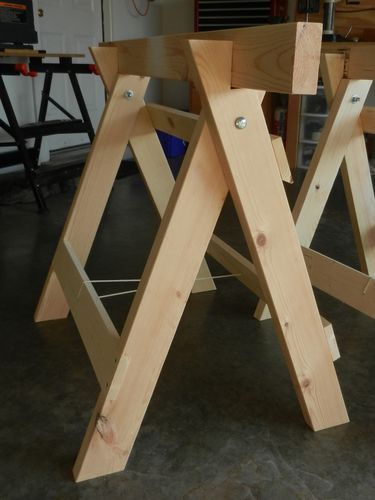 Folding Sawhorse, Saw Horse, Desain Furnitur Modern, Diy Holz, Wood Plans, Woodworking Jigs, Woodworking Bench, Into The Woods, Woodworking Furniture