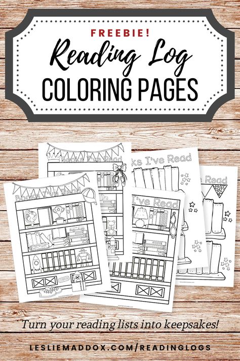 Free Coloring Reading Log Printable - Leslie Maddox Reading Motivation For Kids, Reading List Printable, Aesthetic Digital Planner, Reading Rewards, Reading Log Printable, Library Activities, Reading Logs, Book Log, Library Lessons