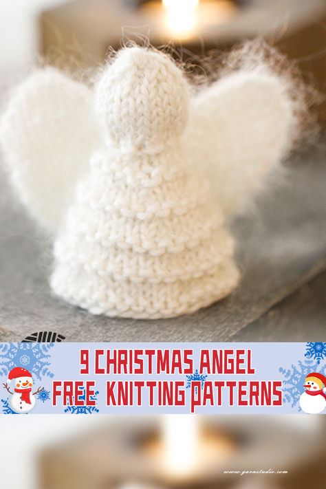 9 Christmas Angel Knitting Patterns - FREE - iGOODideas.com Knitted Wings Pattern, Knitted Angel Wings Free Pattern, Knitted Angels Free Pattern, Knitted Christmas Decorations Free, Easy Christmas Knitting Patterns Free, Knitted Christmas Ornaments Free Pattern, Knitted Angels, Free Christmas Knitting Patterns, Knit Ornament Pattern