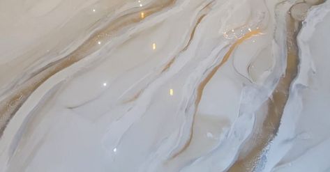 White And Gold Marble Epoxy Resin Floor | Flooring Gallery White Epoxy Countertop, Epoxy Floor Designs, Epoxy Resin Flooring, Resin Floor, Metallic Epoxy Floor, Colored Epoxy, White Marble Floor, Flooring For Stairs, Concrete Stained Floors