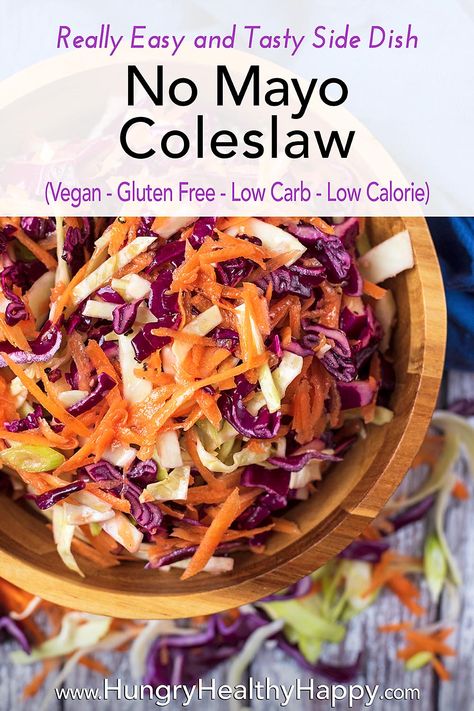 Coleslaw is a classic side dish, but this No Mayo Coleslaw is a healthy version and an added bonus of being dairy free and vegan too. Still all the crunchy vegetables that you know and love from coleslaw, but with a tangy olive oil based dressing, rather than mayo. It's lighter, fresher, ready in 10 minutes and a MUST at any picnic or BBQ. Oil Based Dressing, Coleslaw No Mayo, Healthy Coleslaw Recipe, Traditional Coleslaw Recipe, No Mayo Coleslaw, Crunchy Vegetables, Healthy Coleslaw, Autoimmune Recipes, Vegan Coleslaw