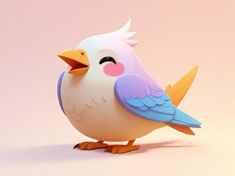 Photo cute 3d bird on a pastel backgroun... | Premium Photo #Freepik #photo 3d Bird, 3d Logo Design, Craft Logo, Photo Cute, Gaming Logo, Logo Psd, Modern Logo Design, 3d Logo, Card Banner