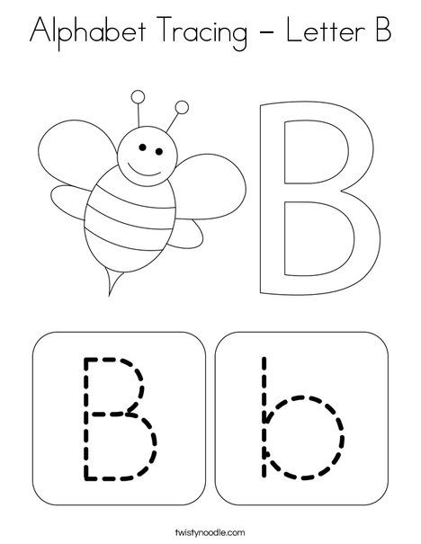 Alphabet Tracing - Letter B Coloring Page - Twisty Noodle Letter B Coloring Sheet, Letter B Tracing Printables Free, Letter B Coloring Pages Free Printables, Letter B Tracing Worksheet, Letter B Activities For Preschool, Preschool Sheets, Letter B Activities, Letter B Coloring Pages, Letter B Worksheets