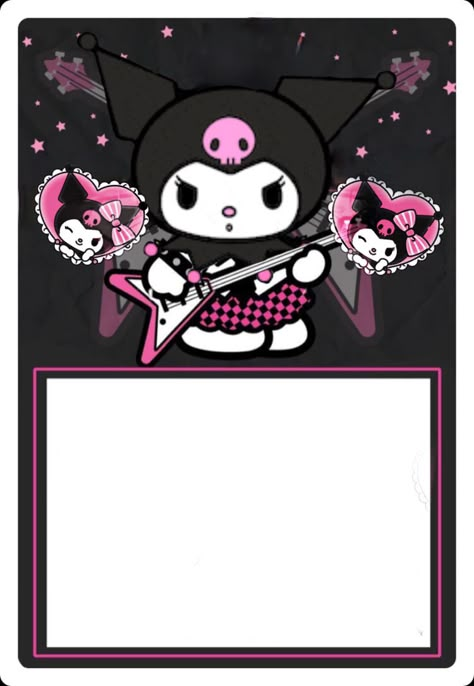 Birthday invitation Kuromi Birthday Invitation Card, Kuromi Birthday Invitation Template, Kuromi Invitation Card Template, Emo Birthday Card, Kuromi Invitation Card, Kuromi Invitation, Kuromi Birthday Invitation, Hello Kitty Birthday Invitations, 13th Birthday Invitations