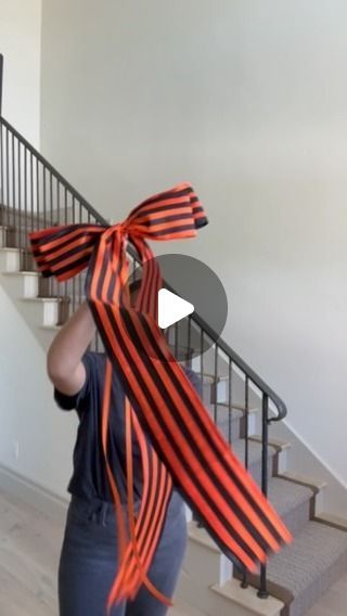 Knot + Spool on Instagram: "A spooky & chic look that is SO easy! We can’t wait to share our Halloween Banister Bows with you next week! 🎃👻🕷️

Disclaimer *I do not have Halloween set up yet at my house 😂 *

#halloween #decorideas #spooky #ribbon" Halloween Banister, Spooky Chic, Chic Look, Fall Holidays, My House, Next Week, Instagram A, Knot, To Share