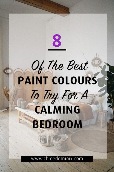 8 Of The Best Paint Colours To Try For A Calming Bedroom - Best Paint Colours For Bedrooms, Calm Colourful Bedroom, Bedroom Colour Combinations Paint Colors Relaxing, Calm Peaceful Bedroom Ideas, Calm Bedroom Ideas Colour Schemes, Nippon Paint Wall Colour Bedroom, Accent Wall Bedroom Design, Calming Wall Colors, Small Bedroom Ideas Master