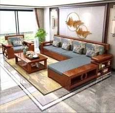 Living, Storage Designs by Carpenter Lala Maharao, Delhi | Kolo Sofa Design Wood, Wooden Sofa Set Designs, Corner Sofa Design, Wooden Sofa Designs, Hall Interior Design, Sofa Modern, Wooden Sofa Set, Furniture Design Wooden, Casa Vintage