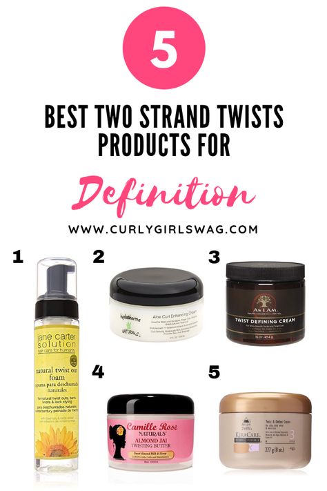 These are 5 Holy Grail Products For the Best Two Strand Twists Ever! What Products To Use For Two Strand Twist, Two Strand Twist Products, Products For Twisting Natural Hair, Products For Twist Out Natural Hair, Products For Two Strand Twist, Juicy Two Strand Twist, Products For Mini Twists, Twist Hair Products, Two Strand Twist Hairstyles Natural Hair