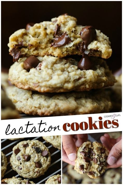 Don't let the name fool you...these easy Lactation Cookies are an amazing oatmeal cookie, packed with some healthy ingredients that are supposed to help nursing moms increase their milk supply...BUT my whole family enjoys them for their healthy benefits as well as just being a delicious cookie recipe! #cookiesandcups #lactationcookies #breastfeedingcookies #nursingcookies #oatmealcookies #cookierecipe Easy Lactation Cookies, Lactation Brownies, Lactation Foods, Lactation Snacks, Postpartum Prep, Breastfeeding Cookies, Oatmeal Cookie Recipes Healthy, Nurse Cookies, Lactation Cookies Recipe