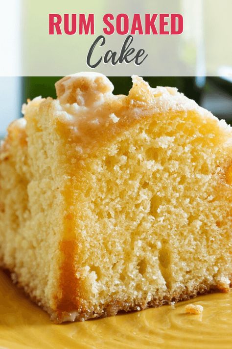 This Rum Soaked Cake is ideal for any get together. Rich, decadent and beautiful. The best part, it is so easy to make. Rum Cake Recipe From Scratch, Lemon Cake Design, Pound Cake With Glaze, Rum Pound Cake, Lemon Cake Mix Recipes, Rum Cake From Scratch, Rum Soaked Cake, Rum Cake Recipe Easy, Soaked Cake