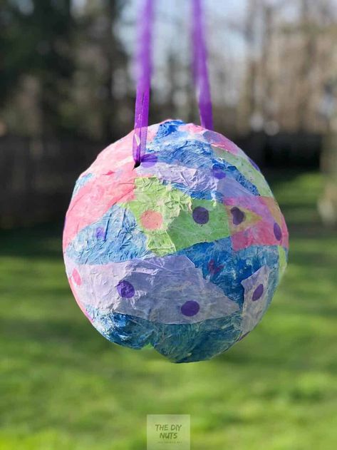 How to Make a DIY Pinata! (Save Money with Easy Paper Mache) How To Make A Pinata Diy Paper Mache, How To Make A Piñata Step By Step, Play Doh Crafts, Crafts For Kids Autumn, Paper Mache Pinata, Diy Play Doh, Balloon Pinata, Homemade Pinata, Autumn Crafts For Kids