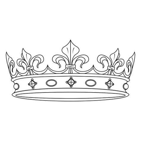 Fleur de lis royal crown PNG Design Crown Illustration Design, Crown Vector, Crown Illustration, Crown Png, Geometric Sleeve Tattoo, Geometric Sleeve, Crown Royal, Png Design, Tattoo Drawings