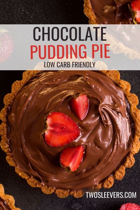 Craving a luscious dessert without derailing your low-carb lifestyle? Look no further than our recipe for a mouthwatering low carb Chocolate Pudding Pie. This rich and creamy dessert is the perfect way to satisfy your sweet tooth while staying on track with your dietary goals. Chocolate Pie Pudding, Low Carb Chocolate Pudding, Keto Chocolate Pie, Low Carb Pudding, Sugar Free Low Carb Desserts, Chocolate Pudding Pie Recipe, Pudding Pie Recipes, Chocolate Pudding Pie, Chocolate Pie With Pudding