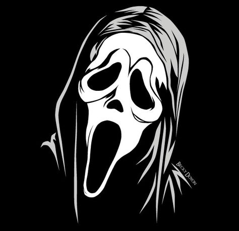 Ghost Face Silhouette, Ghostface Holding Knife, Ghostface Lineart, Ghostface Stencil, Ghostface Mask Drawing, Ghostface Silhouette, Scream Clipart, Scream Mask Drawing, Ghost Face Drawing