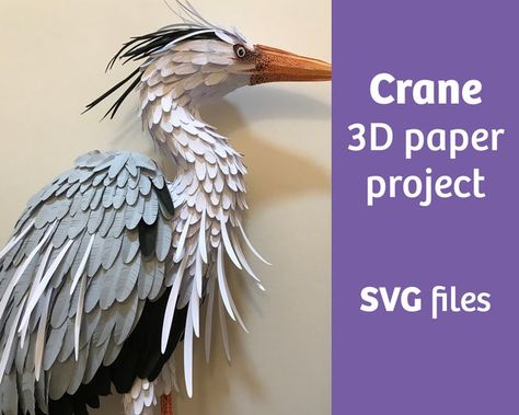 Pappet - Etsy UK Paper Mask Diy, Bird Paper Craft, 3d Birthday Cake, 3d Bird, 3d Paper Projects, Bird Template, 3d Craft, Papercraft Templates, 3d Paper Crafts