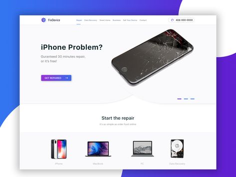 Repair Website Design Concept Web Phone, Community Impact, Impact Design, Iphone Macbook, Smartphone Repair, Ui Design Website, Iphone Video, Create A Website, Iphone Repair