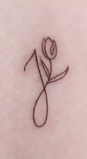 Infinity Tulip Tattoo, Tulip Infinity Tattoo, Sunshine Tattoo, Blush Pink Nails, Tulip Tattoo, Remembrance Tattoos, Infinity Sign, Subtle Tattoos, Tattoo Lettering