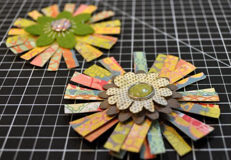 Flower Embellishments from Scraps Scrapbook Paper Projects, Diy Scrapbook Paper, Paper Flowers Diy Easy, Scrapbook Embellishments Diy, Easy Paper Flowers, Embellishment Diy, Card Embellishments, Crate Paper, Candy Cards