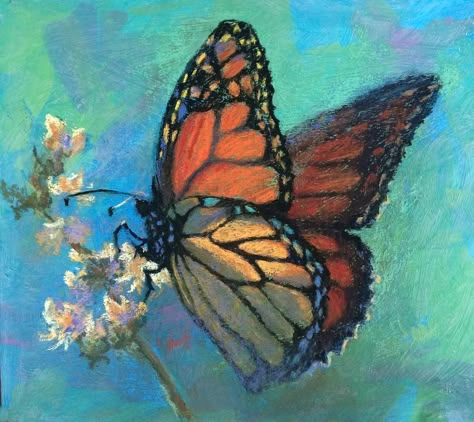 Butterfly Art Painting, Arte Peculiar, Butterfly Drawing, Butterfly Painting, Arte Inspo, Mini Canvas Art, Painting Inspo, Pastel Art, Painting Art Projects