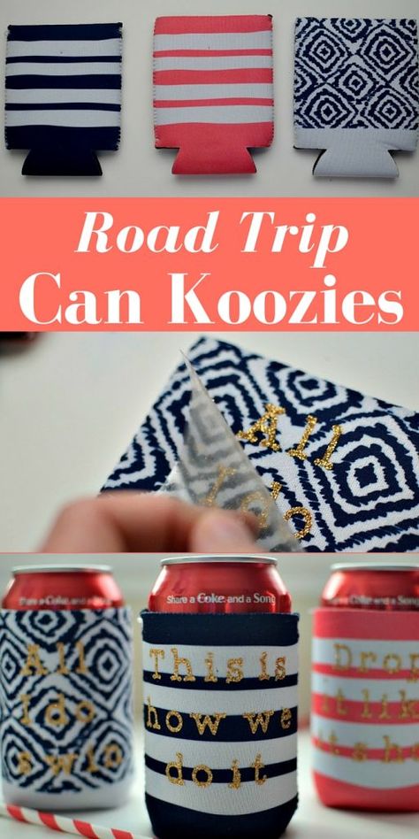 Cheap Wedding Gifts, Beer Cozy, Diy Crafts Home, Beer Koozies, Rv Trip, Homemade Art, Summer Craft, Crafts And Diy, Caribbean Blue