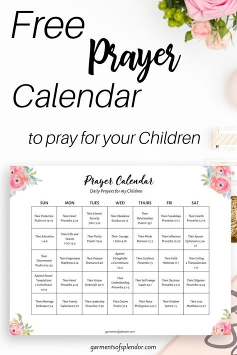 Pray Over Your Children, Prayer Calendar, Scriptures To Pray, Praying For Your Children, Prayer For My Children, Children Praying, Printable Prayers, Free Bible Study, Marriage Prayer