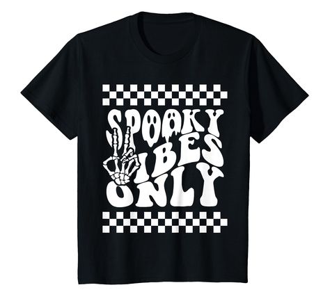 PRICES MAY VARY. Ghost with funny sayings along groovy design for children, little boys girls getting ready for pumpkin season, jack o lantern carving fun, candy trick or treating in fall Lightweight, Classic fit, Double-needle sleeve and bottom hem Girls Getting Ready, Halloween Shirts For Boys, Groovy Design, Toddler Halloween, Pumpkin Season, Halloween Skeleton, Trick Or Treating, Halloween Shirts, Spooky Vibes