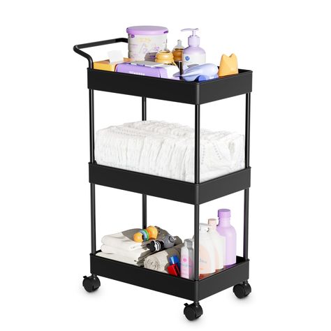 PRICES MAY VARY. New Mom Essentials - Bringing the baby at night, no longer afraid of being in a hurry. The Volnamal diaper caddy cart is versatile enough for all those baby must haves essentials: baby diapers, baby clothes, baby wipes, bibs, onesies, changing pads, baby toys, medicine, powder, and other infant items! Large Capacity for Baby Essentials - This diaper organizer solves the troubles of mothers. Plenty of storage space holds everything you need for a diaper change, baby supplies are Diaper Caddy Cart, New Mom Essentials, Diaper Organizer, Mom Essentials, Diaper Storage, Diaper Organization, Diaper Caddy, Caddy Organizer, Newborn Nursery