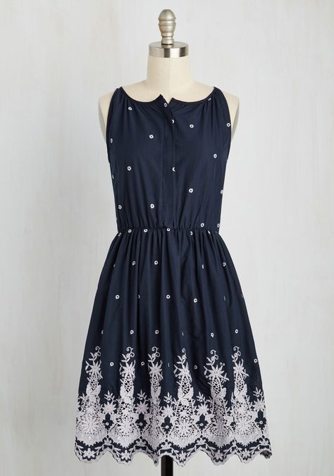 Spring Dresses - Mediterranean Meditations Dress Navy Dress Outfits, Wedding Guest Outfit Spring, Dresses Cute, Retro Vintage Dresses, Mod Dress, Navy Dress, Guest Outfit, Favorite Dress, Spring Dresses