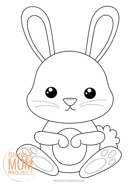 Looking for an easy and free printable rabbit coloring page for your kids? Here’s a simple but very cute rabbit coloring page ready to add to your toddlers coloring book or wall art decorations. Click here to print your coloring pages as your kids create Roger, Peter, Brer, Jessica and more. Rabbit coloring pages are super popular so get yours today! #Rabbitcoloringpages #forestrabbitcoloringpages #forestanimalcoloringpages #coloringpagesforkids #SimpleMomProject Rabbit Craft, Rabbit Coloring, Kids Printable Coloring Pages, Bunny Coloring, Easter Bunny Colouring, Rabbit Crafts, Rabbit Colors, Toddler Coloring Book, Bunny Coloring Pages