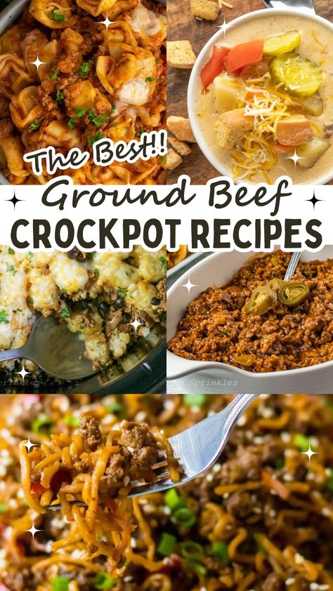 Ground Beef Crockpot Recipes are a real favorite in our house, with its low and slow cooking method, the crockpot is perfect for transforming ground beef into tender, flavorful dishes. Whether you're feeding a hungry family or hosting a casual gathering, these ground beef crock pot recipes are sure to satisfy your taste buds and simplify your cooking process. Party Food With Ground Beef, Crock Pot Cooking Ground Beef, Fall Crockpot Recipes Ground Beef, Crockpot Beef Recipes Ground, Crockpot Meals Ground Beef, Crock Pot Recipes With Ground Beef, Easy Crockpot Dinners Ground Beef, Crockpot Recipe Using Ground Beef, Ground Beef Crockpot Recipes Slow Cooker