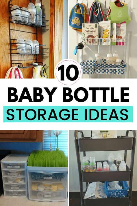 It’s easy, inexpensive and really does the job at keeping your bottle station organized. Your babe won’t be using bottles forever, so if you want to cut down on costs, this is a great idea. Newborn Bottle Station, Pumping Parts Storage, Counter Bottle Organization, Bottle Parts Organization, Bottle Drawer Organization, Bottle And Pump Part Organization, Kitchen Baby Bottle Organization, Newborn Kitchen Organization, Organize Baby Bottles In Kitchen