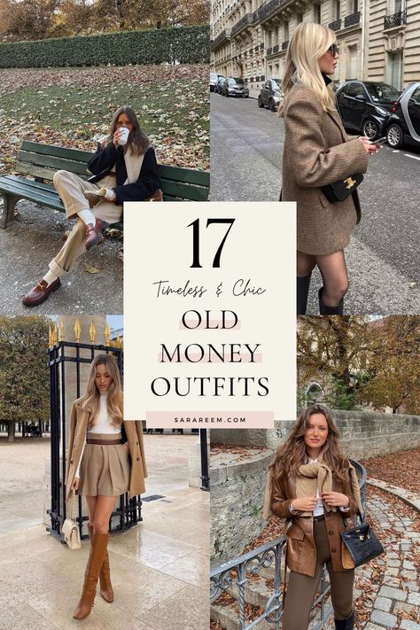 Elevate your style with old money fall outfit ideas for 2024. Discover timeless, classy outfits that blend preppy charm with effortless chic. These fall outfits offer perfect outfit inspo for a refined, sophisticated look. Embrace the season with outfit ideas that never go out of style! I’m sharing some of the best old money outfit ideas for fall 2024. Whether you're heading to a casual lunch or a formal event, these looks will have you covered. Champagne Tasting Outfit, Saturday Day Outfit, What To Wear To A Ballet Performance, Fundraiser Outfit Classy, Country Club Brunch Outfit, Housewarming Outfit Ideas, Outfit 40 Years Old Woman Chic, Old Money Fall Outfit, Fall Old Money