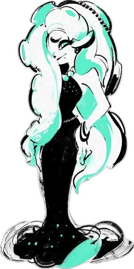 Off The Hook, The Hook, Splatoon, Twitter, Water, Green, Hair, White, Black