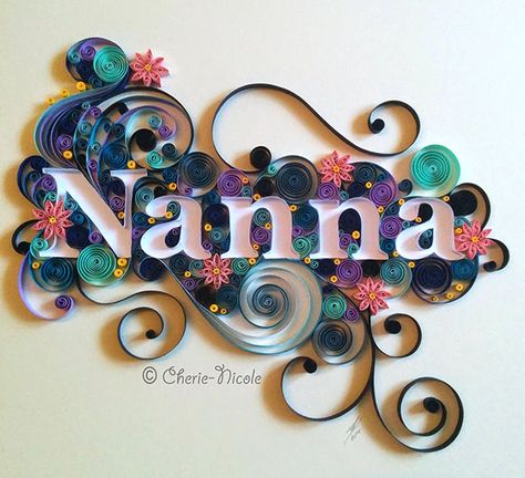 Quilled Name Design by Cherie-Nicole Henry, via Behance Quilling Typography Names, Quilling Typography Design, Names Design Art, Name Art Designs Letters, Paper Quilling Name, Name Art Ideas, Name Design Art Ideas, Name Quilling, Quilling Typography